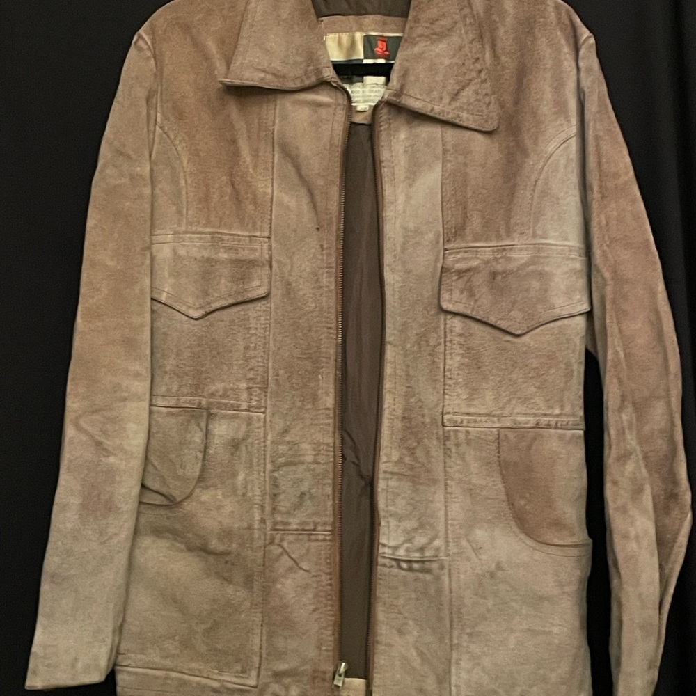 Vintage chess king suede coat